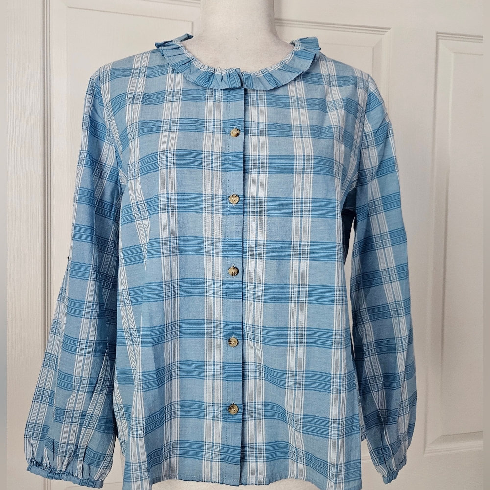 Madewell NWT Plaid Blouse